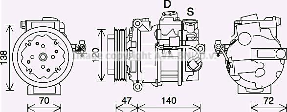 Prasco JRK057 - Compresseur, climatisation cwaw.fr