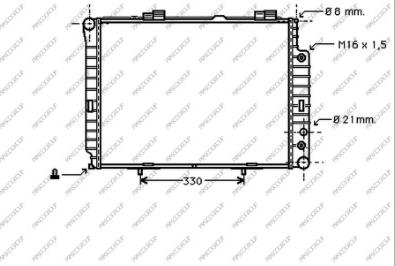 Prasco ME035R011 - Radiateur, refroidissement du moteur cwaw.fr