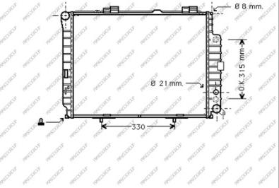 Prasco ME035R013 - Radiateur, refroidissement du moteur cwaw.fr