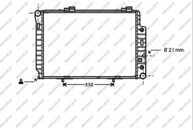 Prasco ME025R007 - Radiateur, refroidissement du moteur cwaw.fr