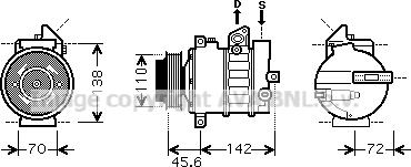 Prasco MSK438 - Compresseur, climatisation cwaw.fr