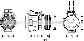 Prasco MSK558 - Compresseur, climatisation cwaw.fr