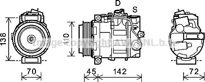 Prasco MSK580 - Compresseur, climatisation cwaw.fr