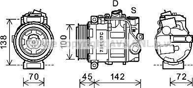 Prasco MSK613 - Compresseur, climatisation cwaw.fr