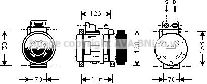 Prasco MSK054 - Compresseur, climatisation cwaw.fr