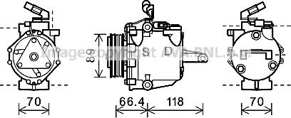 Prasco MTK225 - Compresseur, climatisation cwaw.fr