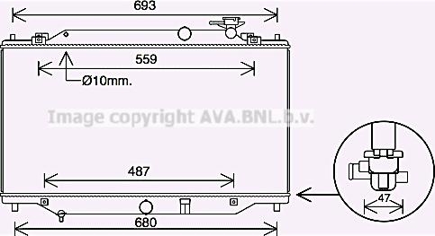 Prasco MZ2287 - Radiateur, refroidissement du moteur cwaw.fr