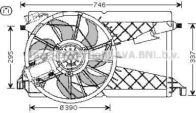 Prasco MZ7530 - Ventilateur, refroidissement du moteur cwaw.fr