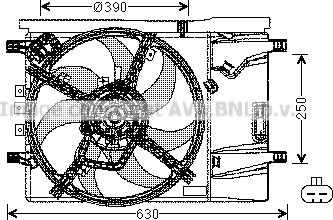 Prasco OL7539 - Ventilateur, refroidissement du moteur cwaw.fr