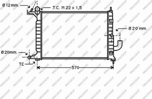 Prasco OP052R004 - Radiateur, refroidissement du moteur cwaw.fr