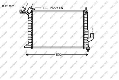 Prasco OP052R008 - Radiateur, refroidissement du moteur cwaw.fr