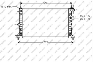 Prasco OP052R003 - Radiateur, refroidissement du moteur cwaw.fr