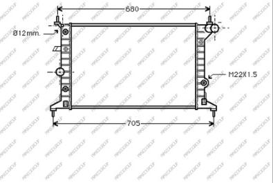 Prasco OP052R002 - Radiateur, refroidissement du moteur cwaw.fr