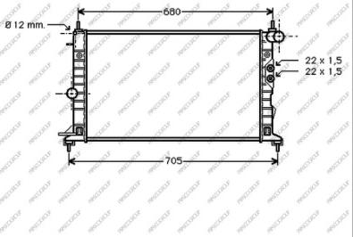 Prasco OP052R007 - Radiateur, refroidissement du moteur cwaw.fr