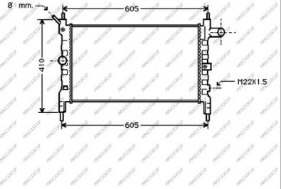 Prasco OP013R002 - Radiateur, refroidissement du moteur cwaw.fr