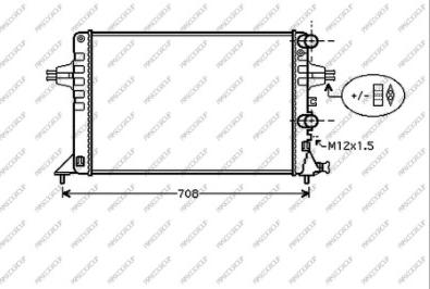 Prasco OP017R014 - Radiateur, refroidissement du moteur cwaw.fr