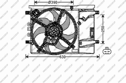 Prasco OP034F004 - Ventilateur, refroidissement du moteur cwaw.fr