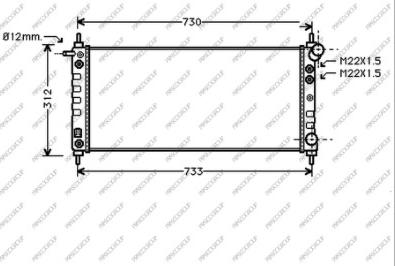 Prasco OP028R008 - Radiateur, refroidissement du moteur cwaw.fr