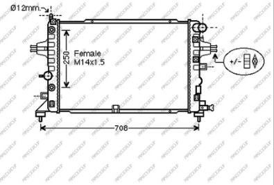 Prasco OP717R009 - Radiateur, refroidissement du moteur cwaw.fr