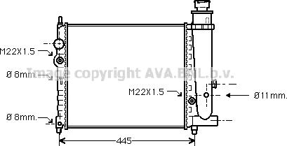 Prasco PE2073 - Radiateur, refroidissement du moteur cwaw.fr