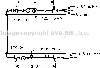 Prasco PE2300 - Radiateur, refroidissement du moteur cwaw.fr