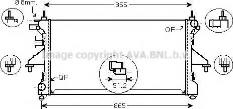 Prasco PE2308 - Radiateur, refroidissement du moteur cwaw.fr