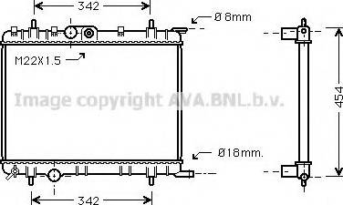 Prasco PE2206 - Radiateur, refroidissement du moteur cwaw.fr