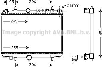 Prasco PE2234 - Radiateur, refroidissement du moteur cwaw.fr