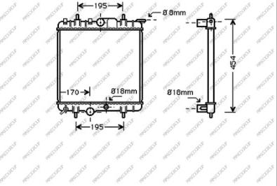 Prasco PG420R020 - Radiateur, refroidissement du moteur cwaw.fr