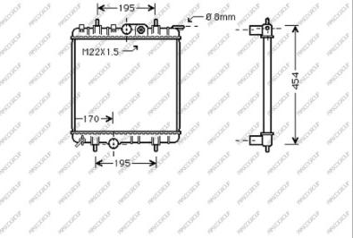 Prasco PG009R005 - Radiateur, refroidissement du moteur cwaw.fr