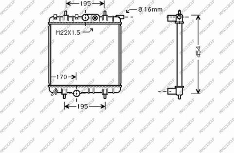 Prasco PG009R007 - Radiateur, refroidissement du moteur cwaw.fr