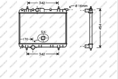 Prasco PG009R015 - Radiateur, refroidissement du moteur cwaw.fr