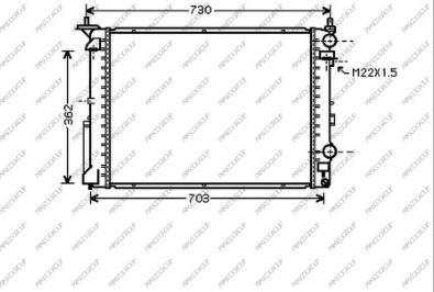 Prasco RN082R006 - Radiateur, refroidissement du moteur cwaw.fr