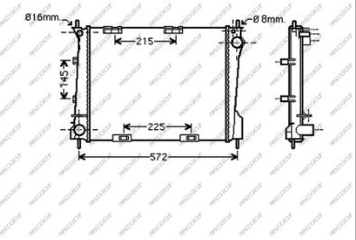 Prasco RN325R003 - Radiateur, refroidissement du moteur cwaw.fr