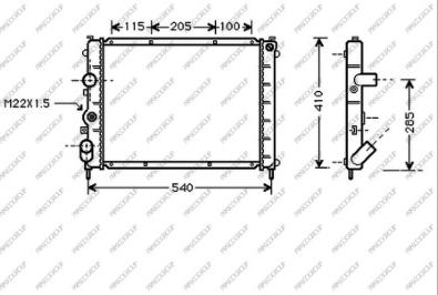 Prasco RN320R006 - Radiateur, refroidissement du moteur cwaw.fr