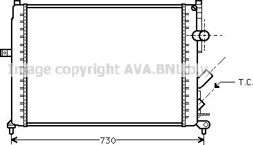 Prasco RT2166 - Radiateur, refroidissement du moteur cwaw.fr