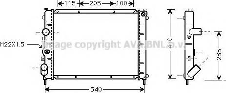 Prasco RT2231 - Radiateur, refroidissement du moteur cwaw.fr