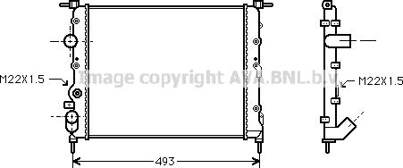 Prasco RTA2197 - Radiateur, refroidissement du moteur cwaw.fr