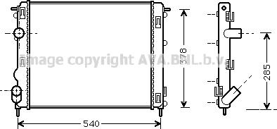 Prasco RTA2269 - Radiateur, refroidissement du moteur cwaw.fr