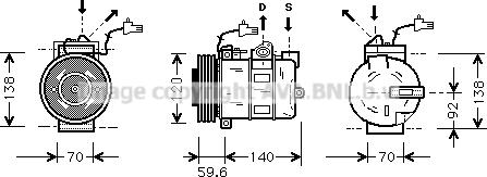 Prasco SBK054 - Compresseur, climatisation cwaw.fr