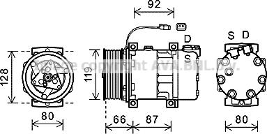 Prasco SCAK040 - Compresseur, climatisation cwaw.fr