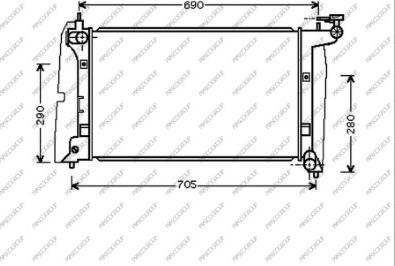 Prasco TY087R001 - Radiateur, refroidissement du moteur cwaw.fr