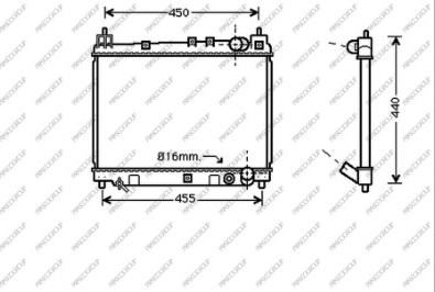 Prasco TY320R002 - Radiateur, refroidissement du moteur cwaw.fr