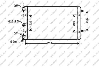 Prasco VG420R001 - Radiateur, refroidissement du moteur cwaw.fr