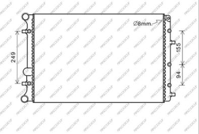 Prasco VG330R007 - Radiateur, refroidissement du moteur cwaw.fr