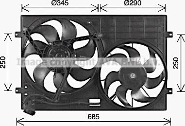 Prasco VN7543 - Ventilateur, refroidissement du moteur cwaw.fr