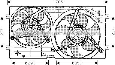 Prasco VN7503 - Ventilateur, refroidissement du moteur cwaw.fr