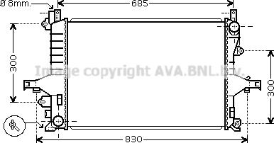 Prasco VO2114 - Radiateur, refroidissement du moteur cwaw.fr