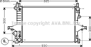 Prasco VO2115 - Radiateur, refroidissement du moteur cwaw.fr