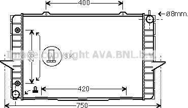 Prasco VO2118 - Radiateur, refroidissement du moteur cwaw.fr